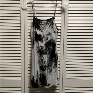 Black and white mini dress